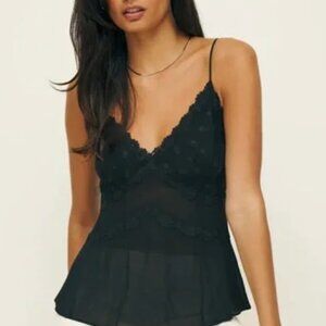 Reformation Black Eris Top